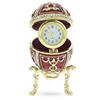 Image 6 : 1895 Rosebud Royal Russian Egg with Clock Surprise 2.9 Inches