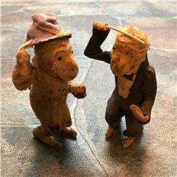 Pair of Vintage Japan Dandy Wind Up Monkey Toys