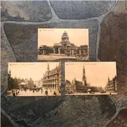 Early 1900's Travel Postcards of Brussels Belgium