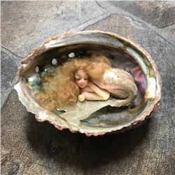 Artisan Made Fantasy Mermaid Abalone Shell Doll