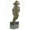 Image 1 : SILENCE Abstract Bronze Mask Sculpture 18" x 8"