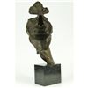 Image 7 : SILENCE Abstract Bronze Mask Sculpture 18" x 8"