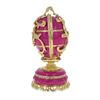 Image 3 : 1899-1903 Spring Flowers in Pink Royal Russian Egg 3 Inches