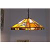 Image 3 : "ELY" Tiffany-style 2 Light Hanging Pendant Fixture 16" Shade