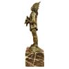 Image 2 : Miniature Vienna Bronze Sculpture of Native Chief or Shaman w/ Animal Skull 9.5" x 4"
