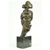 Image 5 : SILENCE Abstract Bronze Mask Sculpture 18" x 8"