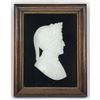 Image 1 : 1920's Italian Alabaster Cameo Silhouette, Bust of Poet Dante, Divine Comedy