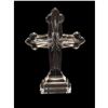 Image 1 : Pressed Glass Standing Crucifix Alter Cross