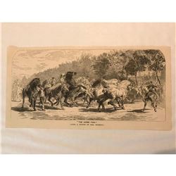 19thc Wood Engraving, After Bonheur The Horse Fair