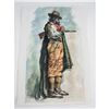 Image 1 : Mid 20thc Watercolor Painting, Hunter with Shotgun