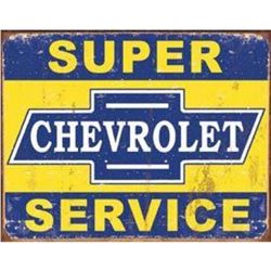 Super Chevy Service 16"Wx12.5"H