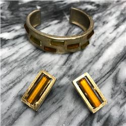 Designer Givenchy Modern Cuff Bracelet & Matching Earrings