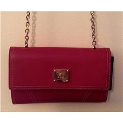 Ralph Lauren Designer Small Red Ashwell Leather Crossbody