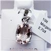 Image 3 : 10K White Gold Morganite(2.75ct) Pendant (~weight 1.71g), Made in Canada, Insurance Value $1608 (Est