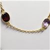 Image 2 : Gold Plated Silver Assorted Gemstone 9 Inch Necklace (~weight 5g), Suggested Retail Value $600 (Esti