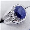 Image 2 : Silver Men'S Sapphire Cubic Zirconia Ring, Suggested Retail Value $600 (Estimated Selling Price from