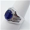 Image 3 : Silver Men'S Sapphire Cubic Zirconia Ring, Suggested Retail Value $600 (Estimated Selling Price from