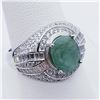 Image 3 : Silver Men'S Emerald Cubic Zirconia Ring, Suggested Retail Value $600 (Estimated Selling Price from 