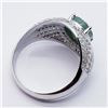 Image 4 : Silver Men'S Emerald Cubic Zirconia Ring, Suggested Retail Value $600 (Estimated Selling Price from 