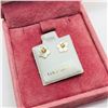 Image 5 : 14K Yellow Gold Yellow Diamond(0.09ct) W/ Mother Of Pearl Earrings, Made in Canada, Suggested Retail