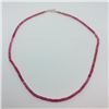 Image 2 : Silver Pink Sapphire(36ct) Necklace (~weight 8g), Insurance Value $2836 (Estimated Selling Price fro