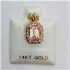 Image 3 : 14K Rose Gold Morganite(1ct) Diamond(91-i3,g-h,0.2ct) Pendant, Insurance Value $2058 (Estimated Sell