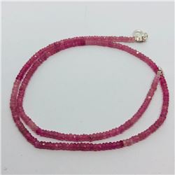 Silver Pink Sapphire(36ct) Necklace (~weight 8g), Insurance Value $2836 (Estimated Selling Price fro
