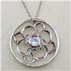 Image 1 : Silver Cubic Zirconia With Chain Pendant