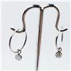 Image 2 : 14K White Gold Diamond Hoop(0.45ct) Brilliant Cut Earrings (~weight 0.45g), Made in Canada, Appraise
