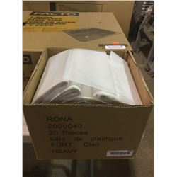 Case of Heavy-Duty Plastic Drop Sheets (20ct)