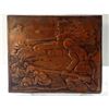 Image 1 : Vintage WWII Miltary Tank & Soldiers Hammered Copper Decorative Tile