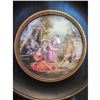 Image 2 : Antique Signed Miniature Painting on Porcelain, Royal Court Scene
