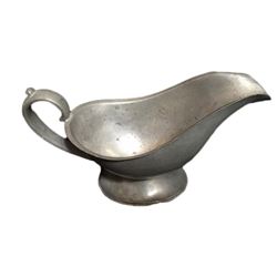 Vintage Pewter Saucier Gravy Boat Pitcher