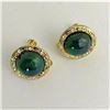 Image 2 : French Designer CACHAREL Gold Plated Screwback Earrings