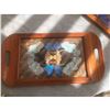 Image 4 : Vintage Art Deco Butterfly Wing & Inlaid Wood Tray