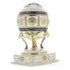 Image 2 : Red Cross on White Enamel Royal Inspired Russian Egg
