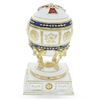 Image 3 : Red Cross on White Enamel Royal Inspired Russian Egg