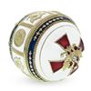 Image 7 : Red Cross on White Enamel Royal Inspired Russian Egg