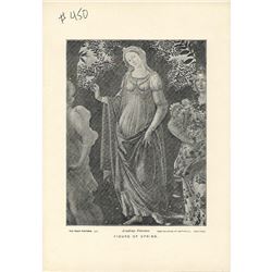 Vintage c1920â€™s half-tone print by Perry Pictures, #271 Figure of Spring, Academy Florence
