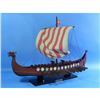 Image 7 : Wooden Viking Drakkar Model Boat 14"