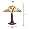 Image 3 : Mission 2 Light Blackish Bronze Table Lamp 16" Wide