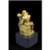 Image 5 : HE KISS by Auguste Rodin Bronze Sculpture 7" x 3.5" (Gold Patina)