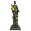 Image 1 : Bronze Sculpture of NIKE VICTORIA Goddess of Victory w/ Palm Branch & Sword 14" x 4.5"