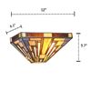 Image 3 : Mission 1 Light Textured Black Wall Sconce 12" Wide