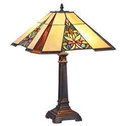 Tiffany-style Victorian 2 Light Table Lamp 16" Wide