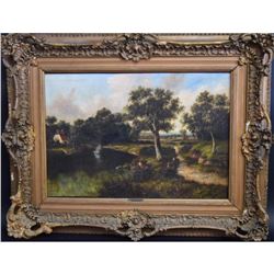 H.C. Buttler; 19thC. English Oil Painting Signed