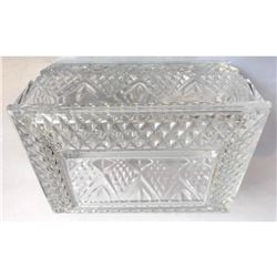 Vintage Crystal Trinket Dresser Box