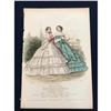 Image 1 : 19thc French Hand-colored Engraving, Fashion Plate,