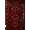 Image 2 : As new 100% wool runner with multiple medallions, deep burgundy background and shades of black, taup
