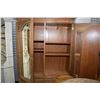 Image 2 : Antique style two door hand carved wardrobe with bevelled glass panels and three drawer base